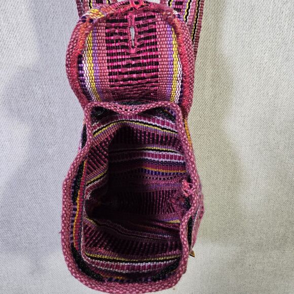 PINZON Handwoven Mini Backpack Boho Hippie Colorful bag 6X7 Multicolor - Picture 9 of 16